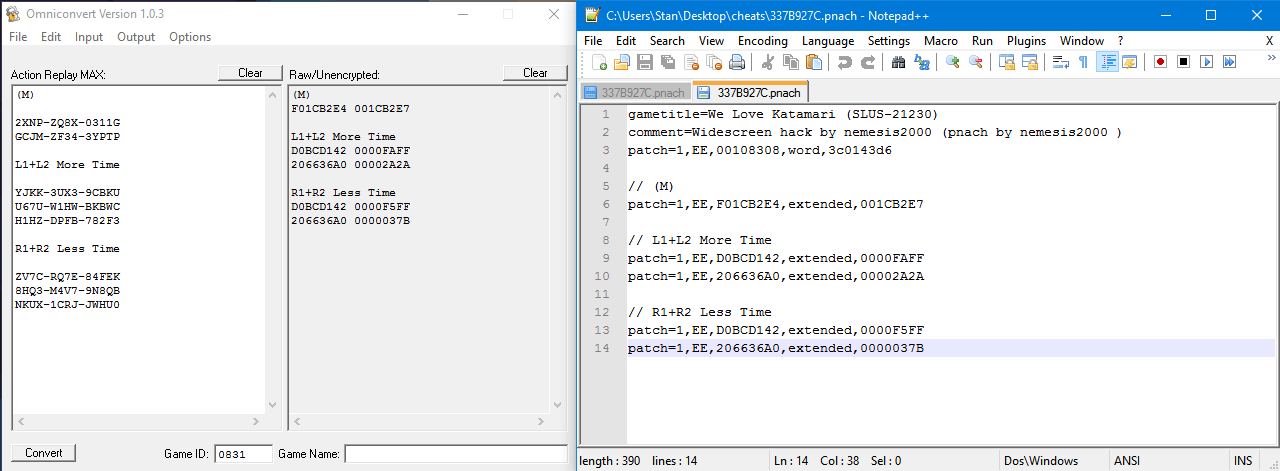 pnach files for pcsx2 emulator setup